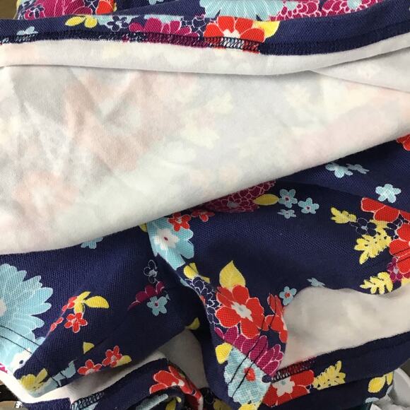 MODCLOTH Keeping Score Navy Blue Floral Stretch Mini Skirt Skort sz 1X  XL 14 16 - Picture 6 of 8